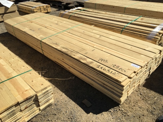 (Approx 128) 1" x 6" x 12' Lumber.