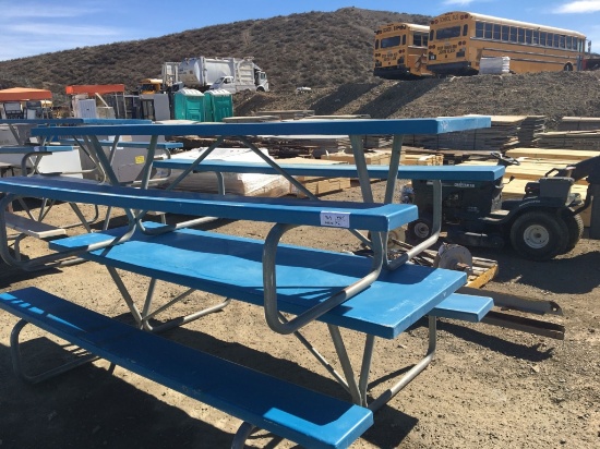 (2) 5' x 8' x 30" Picnic Tables w/Attached Benches