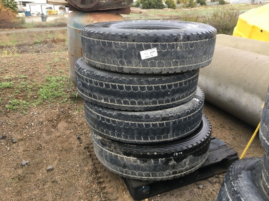 (4) Mercius CS3000 11R24.5 Truck Tires.
