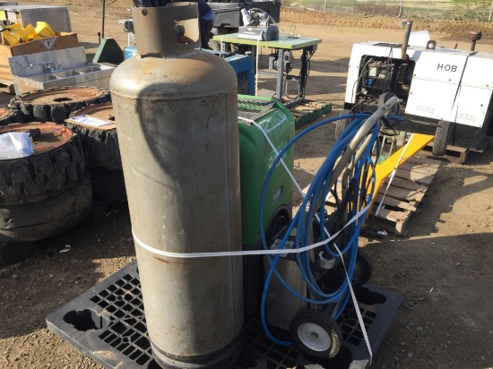 Pallet of Misc Items Including Gas Bottle,