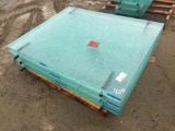 Pallet of 47in x 59in Tempered Glass.