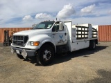 2001 Ford F650 Flatbed Truck,