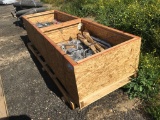 (2) Wooden Crates of Misc Door Hardware Including