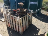 Crate of Misc Tools Including Tiller,