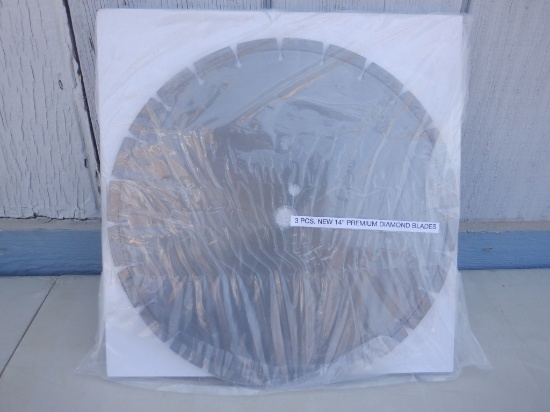 (3) Unused 14in Premium Diamond Blades.