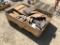 Wooden Crate of Misc Metal Pieces.