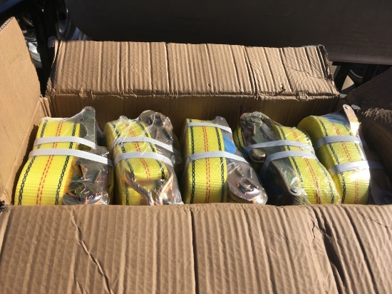 (10) Unused 2in x 27ft Ratchet Cargo Straps.