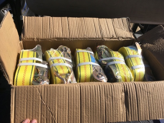 (10) Unused 2in x 27ft Ratchet Cargo Straps.