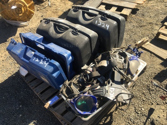 Pallet of Misc Air Tanks & Respirators.