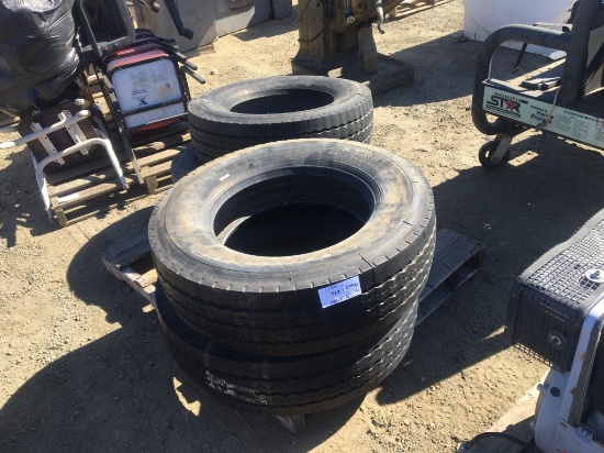(4) Michelin 245/70R19.5 Tires