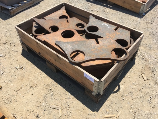 Wooden Crate of Misc Steel Plates.