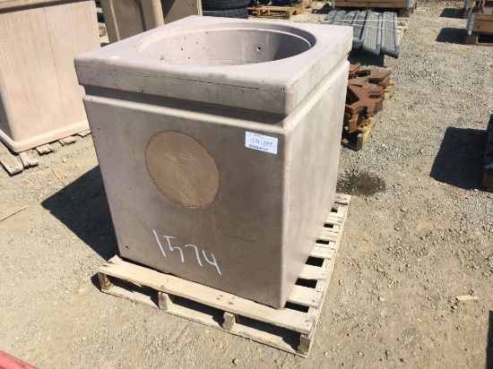 Concrete Trash Can Cover.