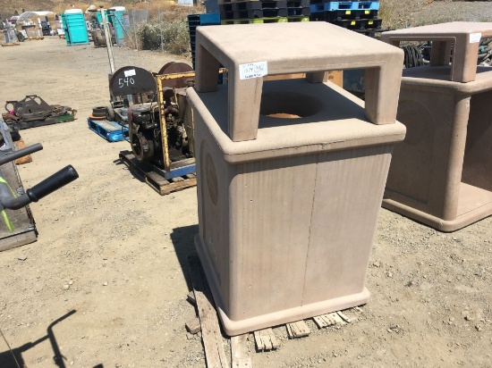 Concrete Trash Can Cover.