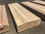 Stack of 1in x 5.25in x 144in Cedar Lumber.