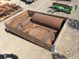 Wooden Crate of Misc Metal Pieces