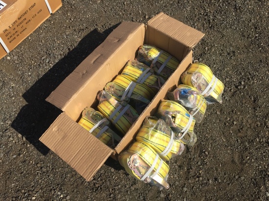 (10) Unused 2in x 27ft Ratchet Cargo Straps.