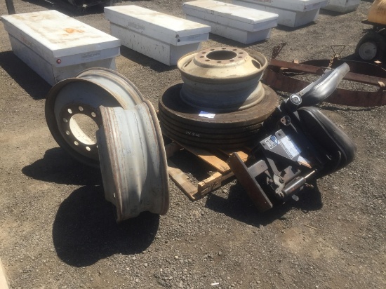 (3) Misc Rims, Tire and Seat.