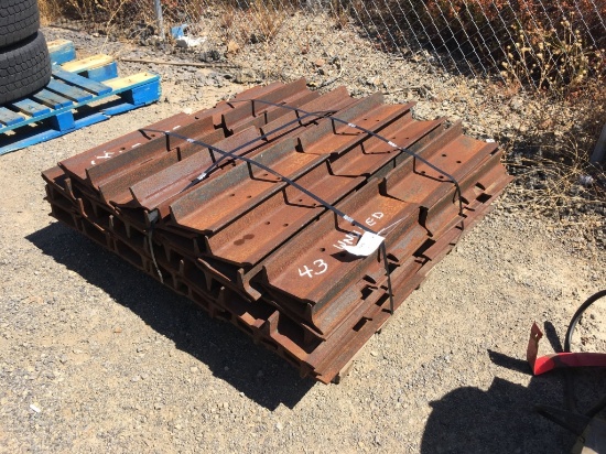 Pallet of Unused Metal Excavator Track Grousers.