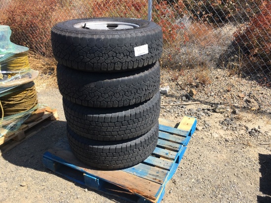 (4) Misc LT245/75R17 Tires & Rims.