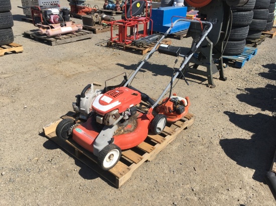 Gas Lawn Mower, and (2) Gas Blowers.
