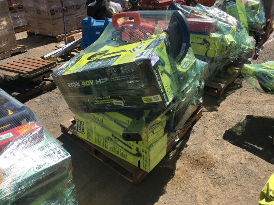 Pallet of Misc Power Tools, Including Mower,