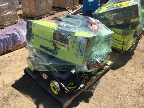 Pallet of Misc Power Tools, Including Mower,