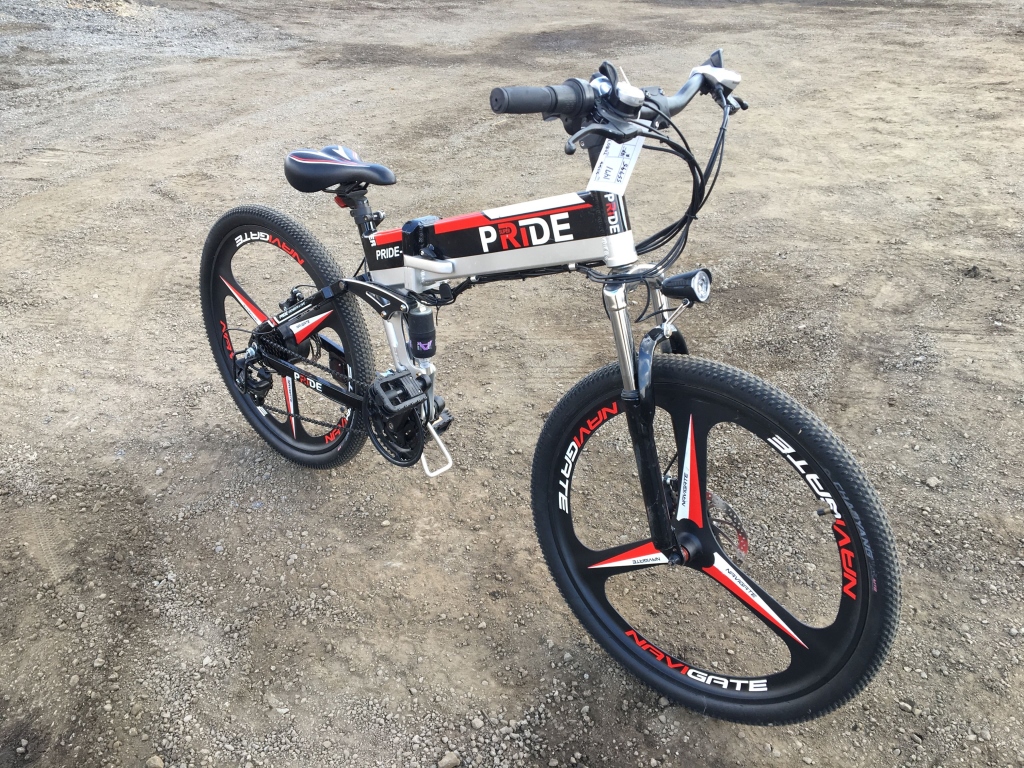 Pride folding electric mountain bike sale
