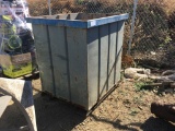 Metal Trash Bin w/Fork Pockets.