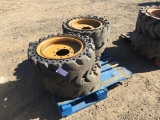 (4) Misc 32 10-18 Skid Steer Tires,