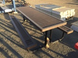 Picnic Table w/Attached Benches.