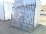 Unused 14ft Bi-Parting Gate w/Cow Motif.
