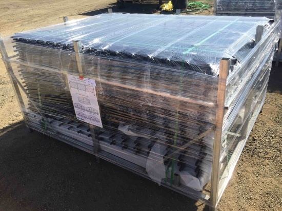 Qty of (40) 7ft x 5ft Wrought Iron Site Fence.