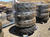 (4) 14.00-28/73 Tires & Rims,