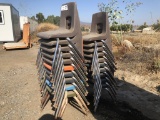 (20) Plastic & Metal Stackable Chairs.