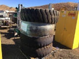 (4) Misc 400-24-TG Tires & 10-Lug Rims,