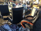 (5) Office Chairs, Hose w/Reel,