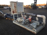 (3) Electric Pump System w/Pipes & Valves