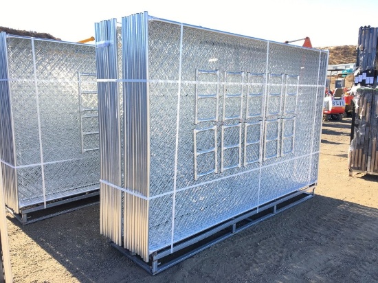 (20) Unused 6ft x 10ft Chain Link Construction