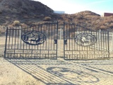 Unused Greatbear 20ft Bi-Parting Iron Gate w/Deer