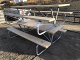 (2) Fiberglass Resin Plastic Picnic Tables