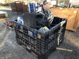 Plastic Crate of Misc Items, Including