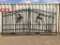 Unused 14ft Bi-Parting Iron Gate w/Deer Motif.
