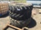 (4) 8.5-24 Solid Cushion Tires & Rims.