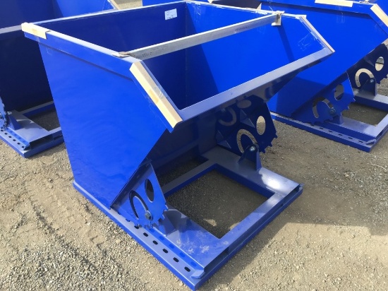 Unused Self Dumping Forklift Hopper.