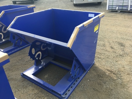 Unused Self Dumping Forklift Hopper.