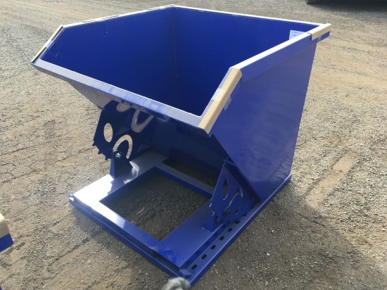Unused Self Dumping Forklift Hopper.