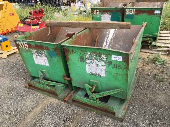 (2) 30in x 48in Forklift Dump Hoppers.