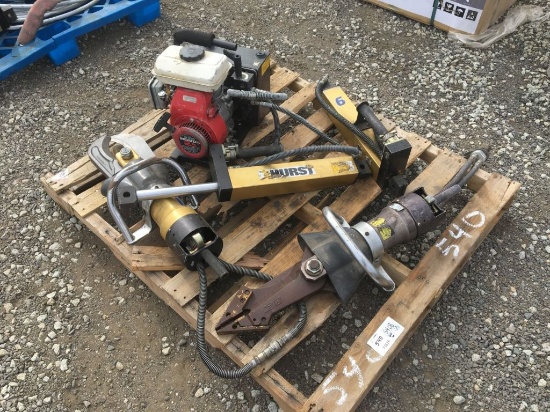 Pallet of Hurst Hydraulic Jaws of Life Tools,