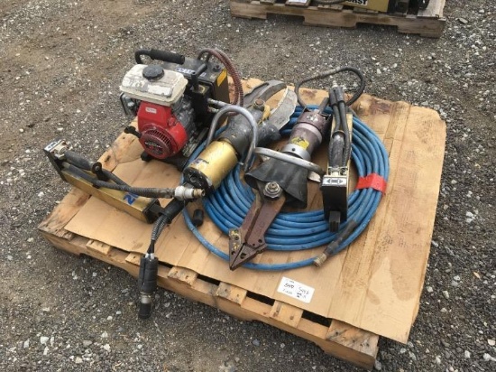 Pallet of Hurst Hydraulic Jaws of Life Tools,