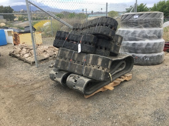 Pallet of Misc Skid Steer Rubber Tracks.